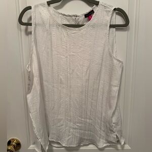 Vince Camuto White Sleeveless Top